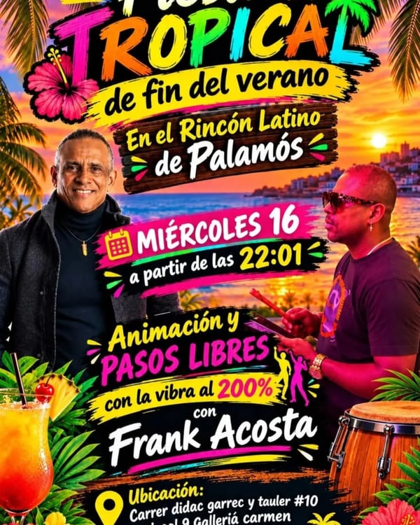 Fiesta tropical de fin del verano