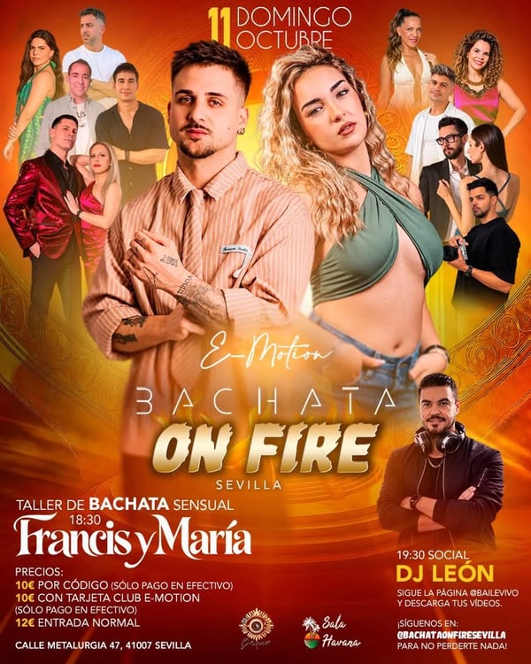 E-Motion Bachata On Fire - Poster del evento