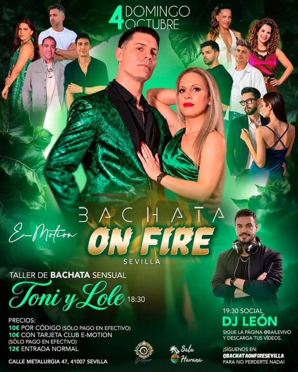 Bachata On Fire Sevilla - Poster del evento
