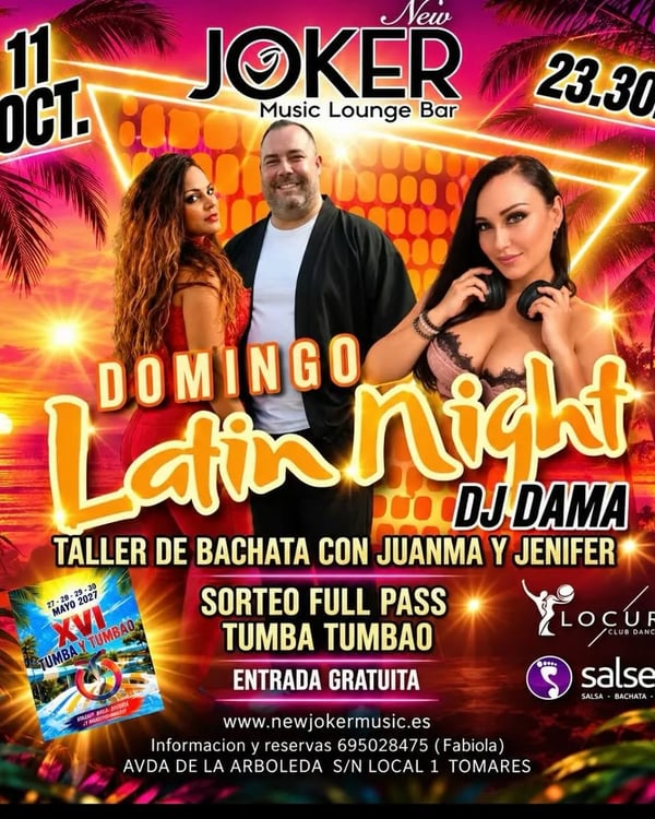 Domingo Latin Night - Poster del evento