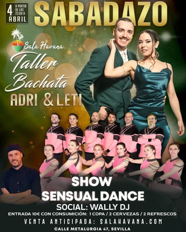 Sabadazo - Taller Bachata con Adri & Leti - Event poster