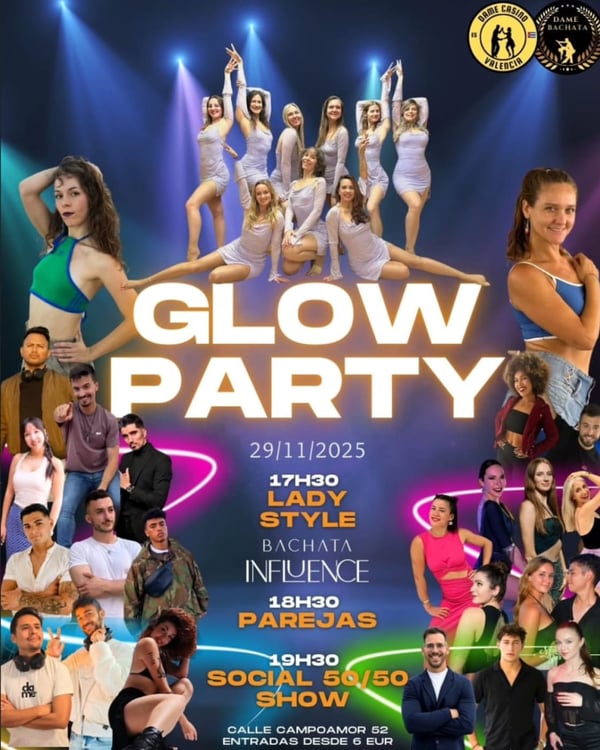 Glow Party - Poster del evento