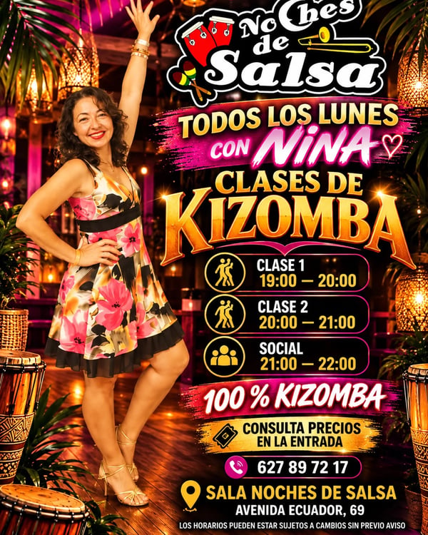 Clases de kizomba con Nina - Poster del evento