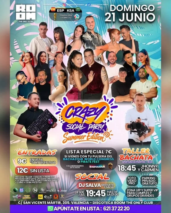 Crazy Social Party Summer Edition - Event poster