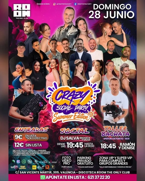 Crazy Social Party Summer Edition - Event poster