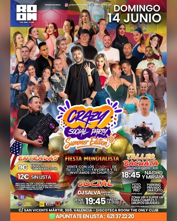 Crazy Social Party Summer Edition - Fiesta Mundialista - Event poster