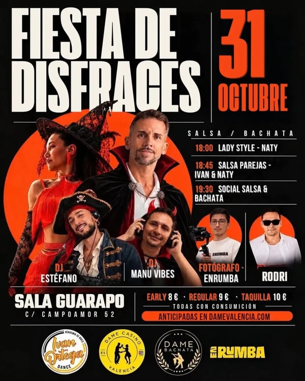 Fiesta de disfraces - Event poster
