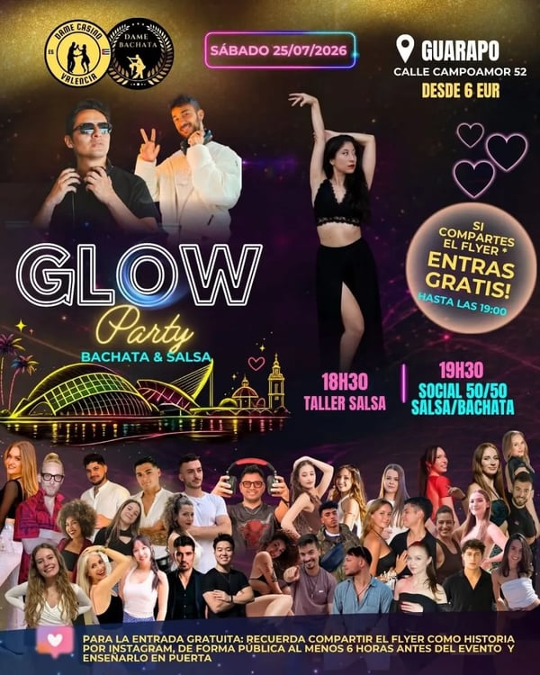 Glow Party - Poster del evento