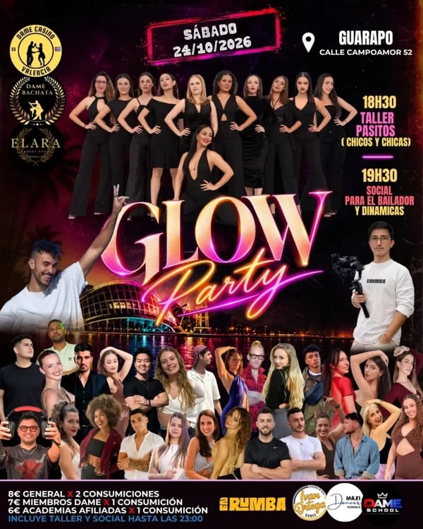 GLOW Party - Poster del evento
