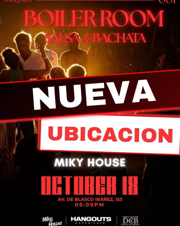 Hangouts 001: Boiler Room Salsa & Bachata - Event poster