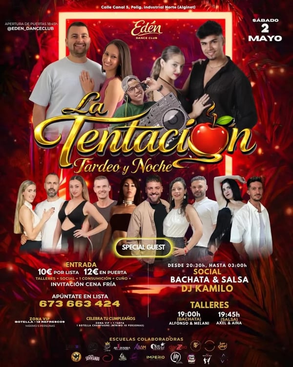 La Tentación Tardeo y Noche - Poster del evento
