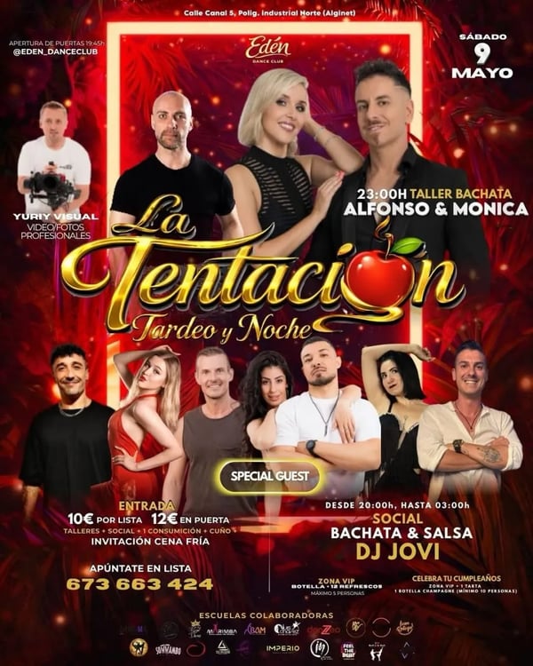 La Tentación Tardeo y Noche - Poster del evento