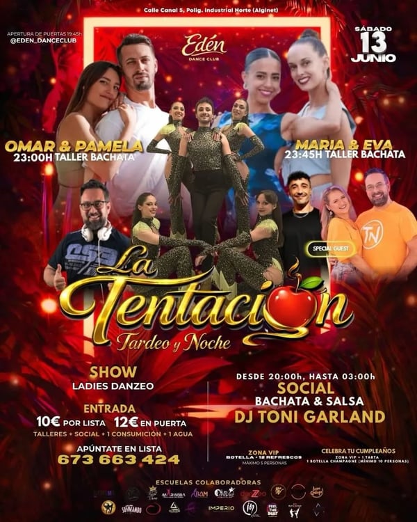 La Tentación Tardeo y Noche - Poster del evento