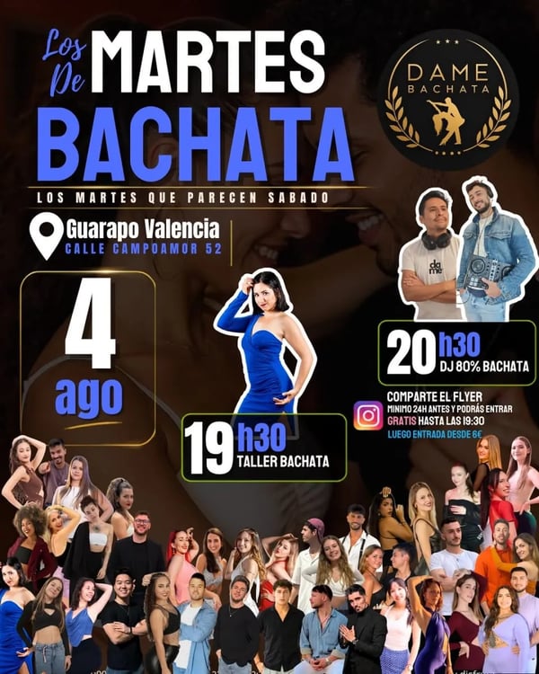 Los Martes de Bachata - Event poster