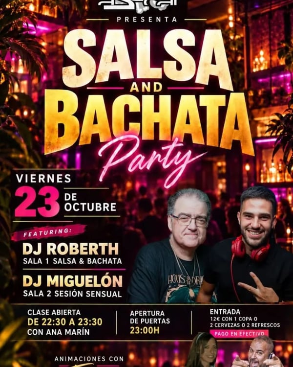 Salsa and Bachata Party - Poster del evento