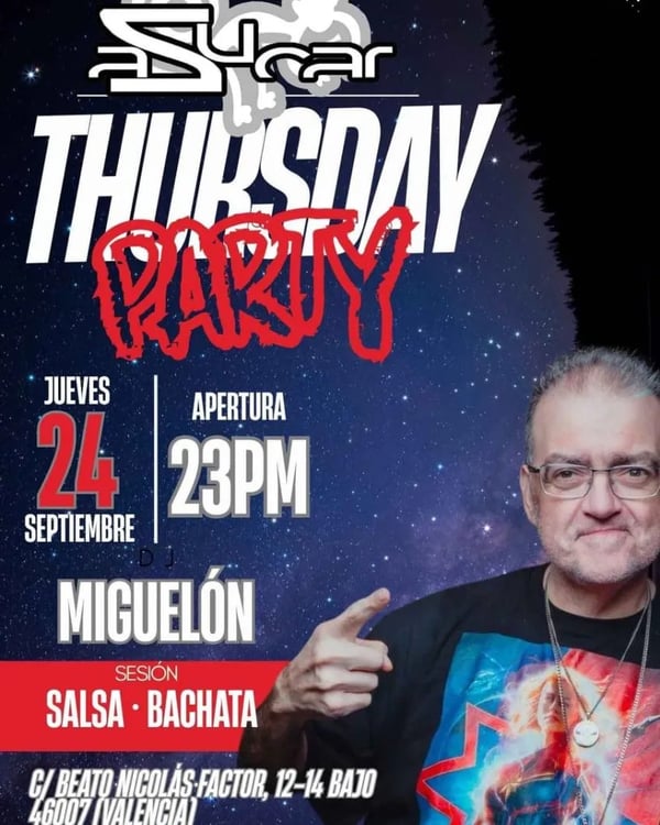 Sucar Thursday Party - Poster del evento