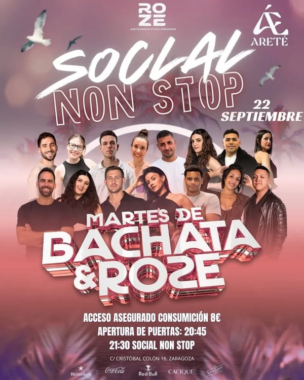 Bachata & Roze – Social Non Stop - Poster del evento