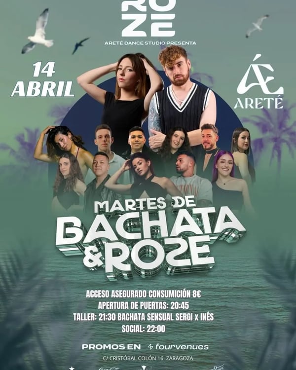 Martes de Bachata & Roze - Poster del evento