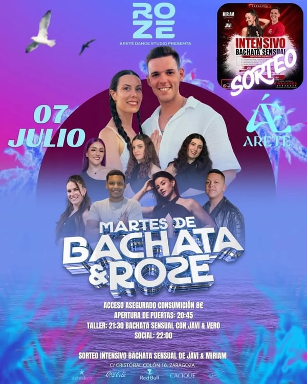 Martes de Bachata & Roze - Poster del evento