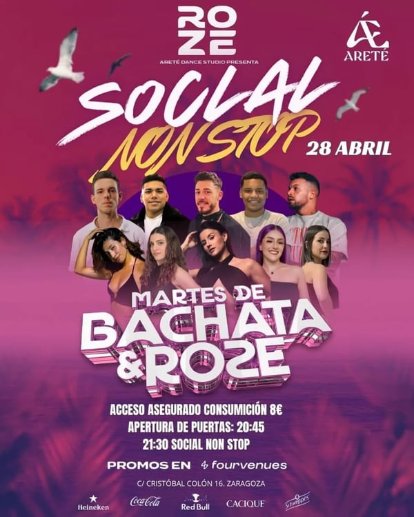 Martes de Bachata & Roze Social NON STOP - Poster del evento