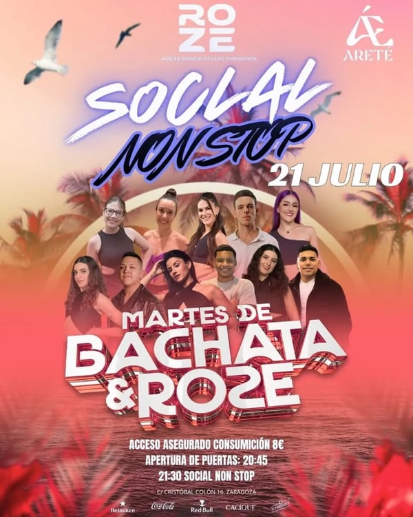 Martes de Bachata & Roze SOCIAL NONSTOP - Poster del evento