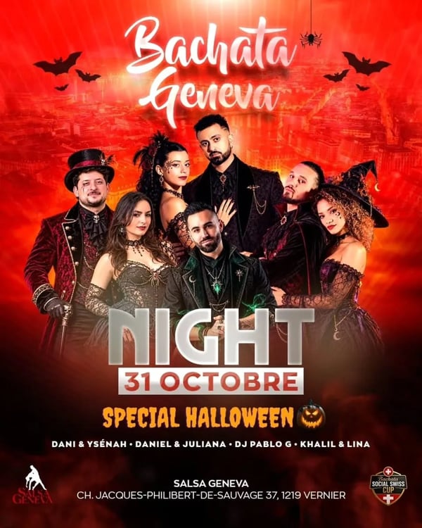 Bachata Geneva Night – Special Halloween - Event poster