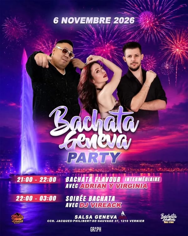 Bachata Geneva Party - Poster del evento
