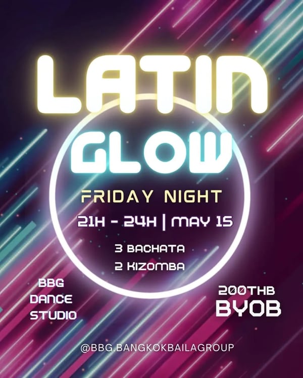 Latin Glow - Poster del evento