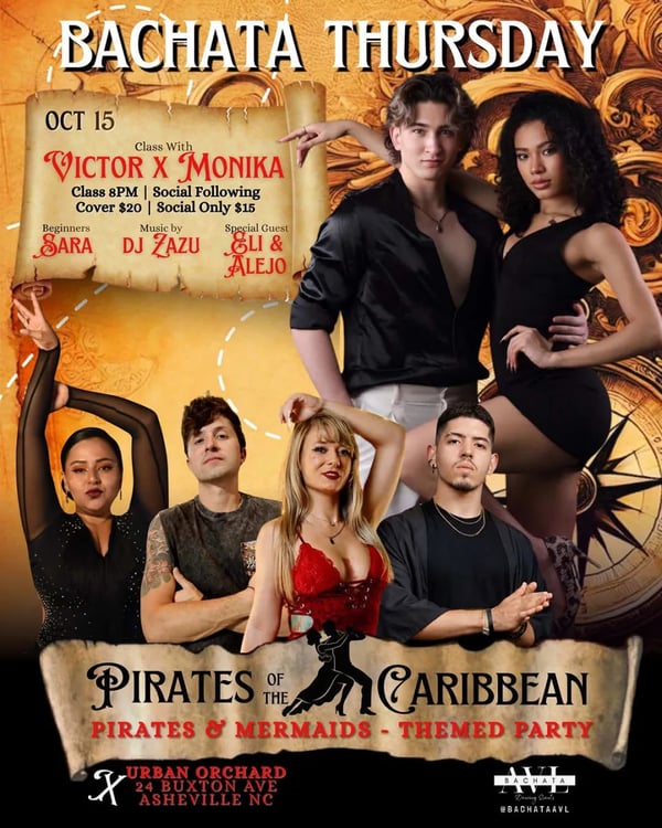 Bachata Thursday: Pirates & Mermaids-Themed Party - Event poster