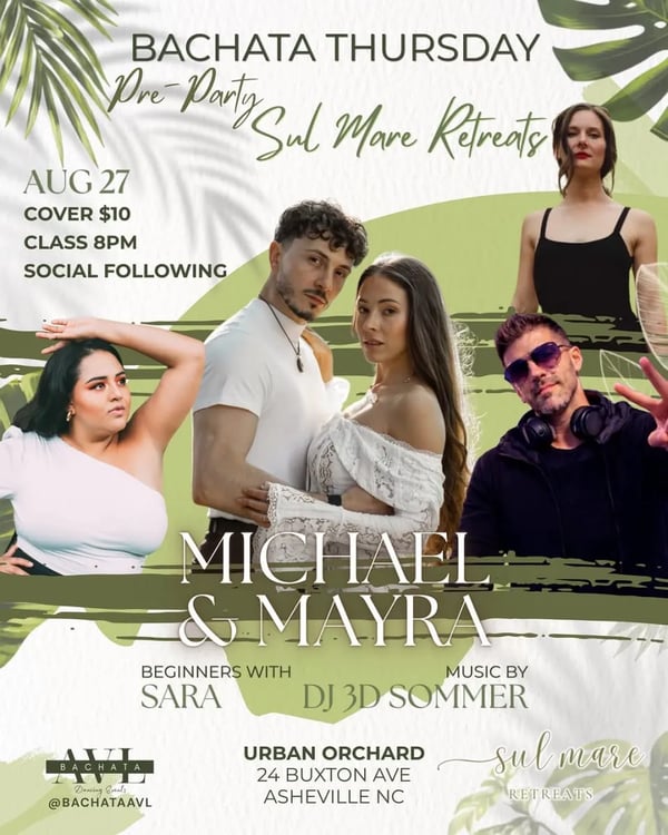 Bachata Thursday Pre-Party – Sul Mare Retreats - Poster del evento