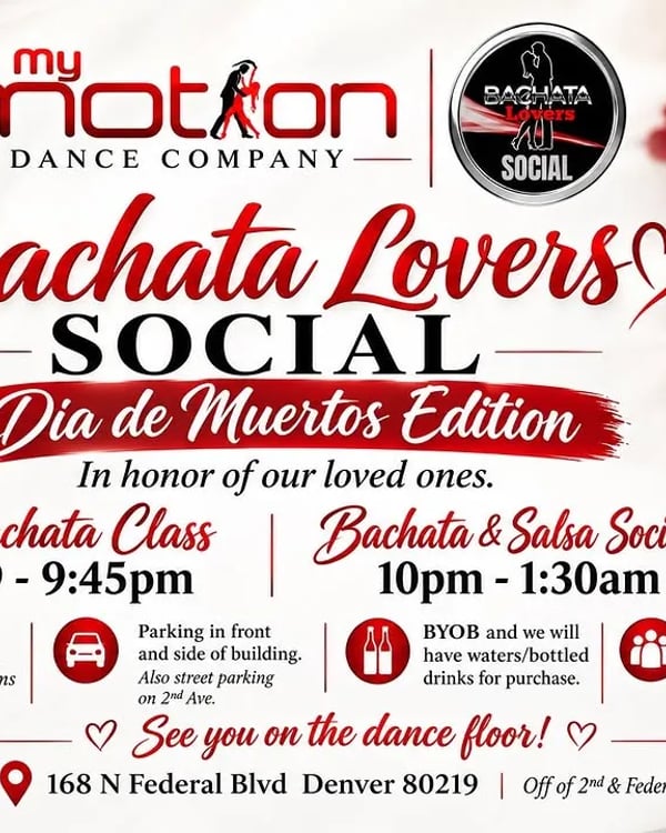 Bachata Lovers Social - Dia de Muertos Edition - Event poster
