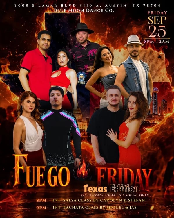 Fuego Friday Texas Edition - Poster del evento