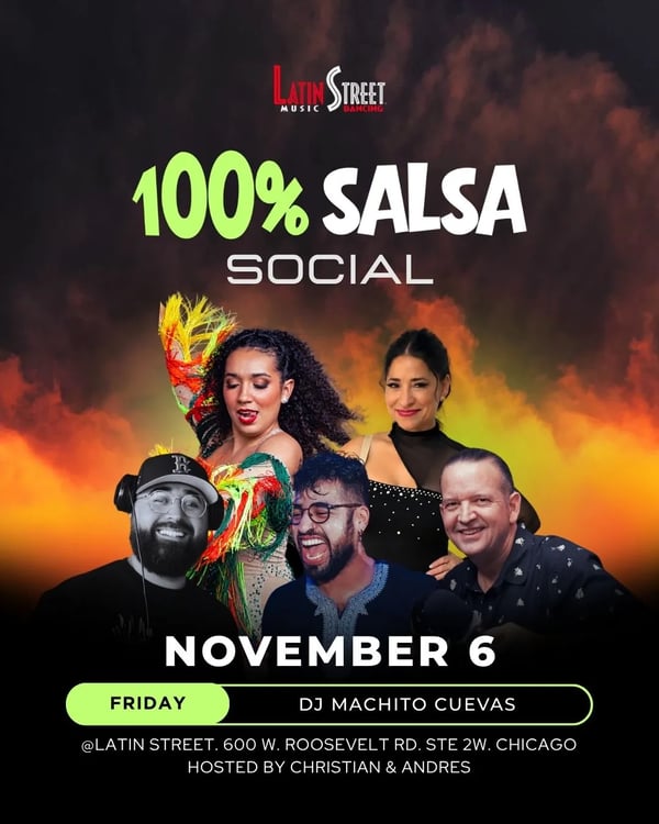 100% Salsa Social - Poster del evento