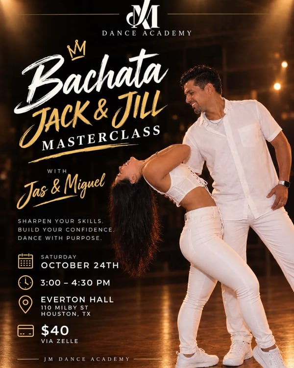 Bachata Jack & Jill Masterclass - Poster del evento