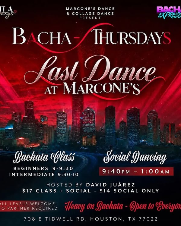 BachaThursdays: Last Dance at Marcone’s - Poster del evento