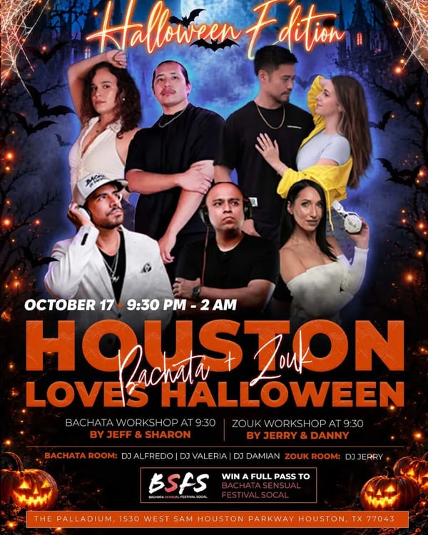 Houston loves Halloween – Bachata + Zouk - Poster del evento