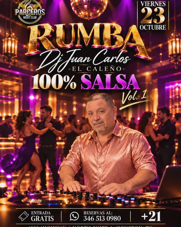 Rumba 100% salsa Vol. 1 - Event poster