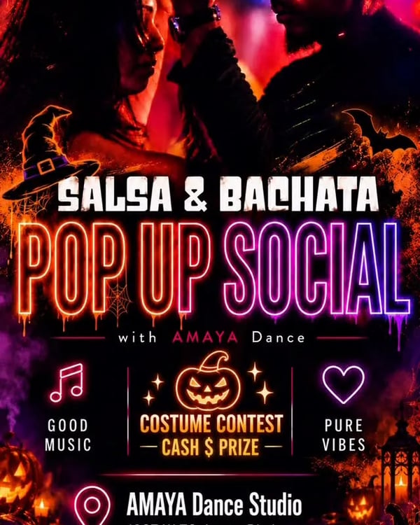 Salsa & Bachata Pop Up Social - Event poster