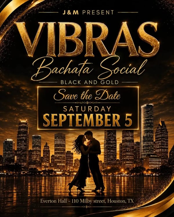 VIBRAS Bachata Social: Black and Gold