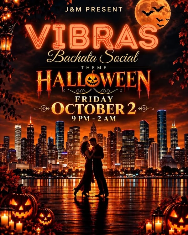 VIBRAS Bachata Social: Halloween Edition - Poster del evento