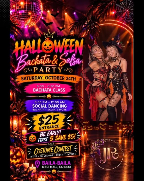 Halloween Bachata & Salsa Party - Poster del evento