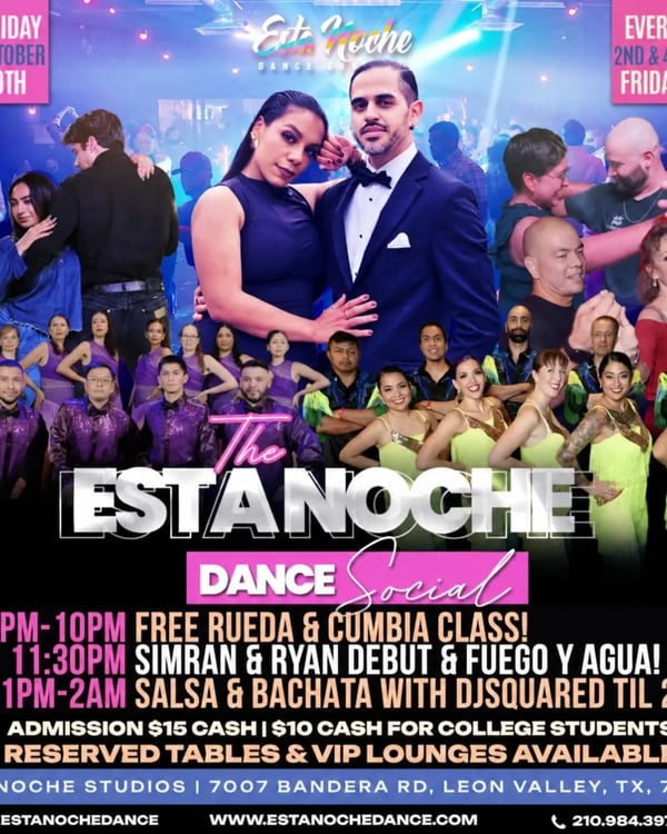 The Esta Noche Dance Social - Poster del evento