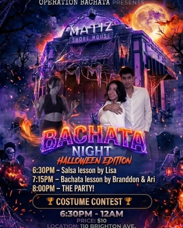 Bachata Night Halloween Edition - Poster del evento