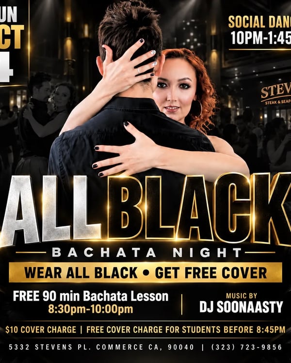 All Black Bachata Night - Poster del evento