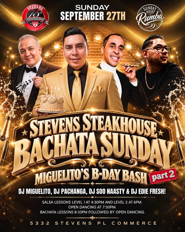 Bachata Sunday: Miguelito’s B-Day Bash part 2 - Event poster