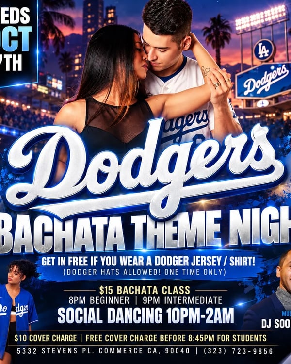 Dodgers Bachata Theme Night - Poster del evento