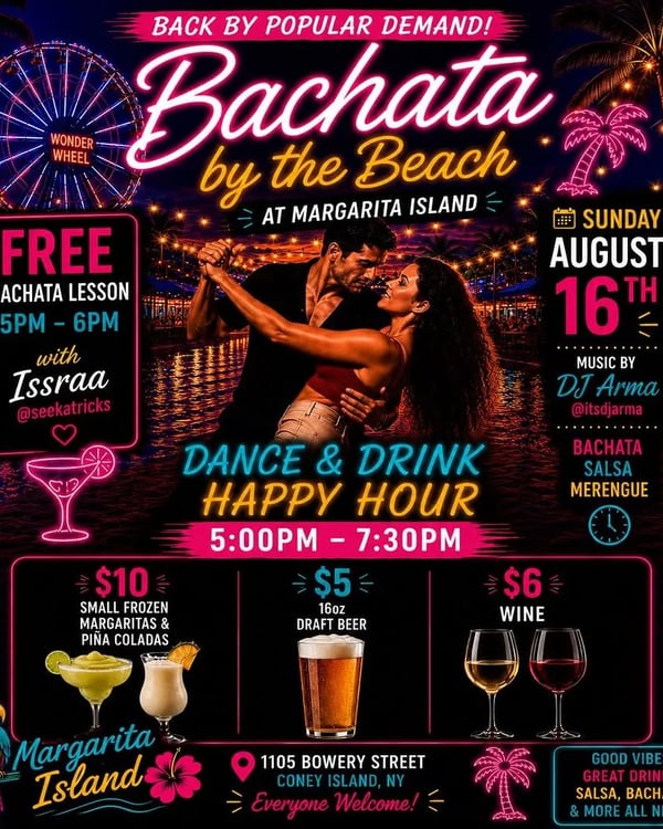 Bachata by the Beach - Poster del evento