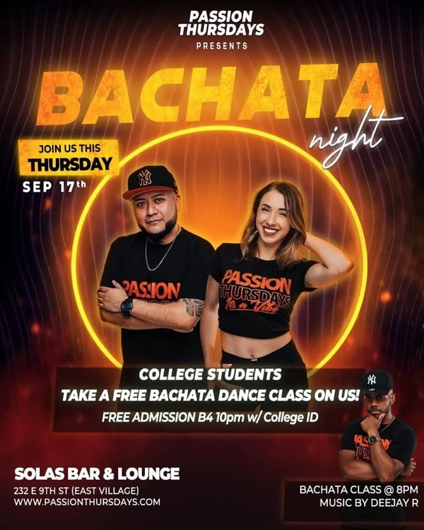 Bachata Night - Event poster