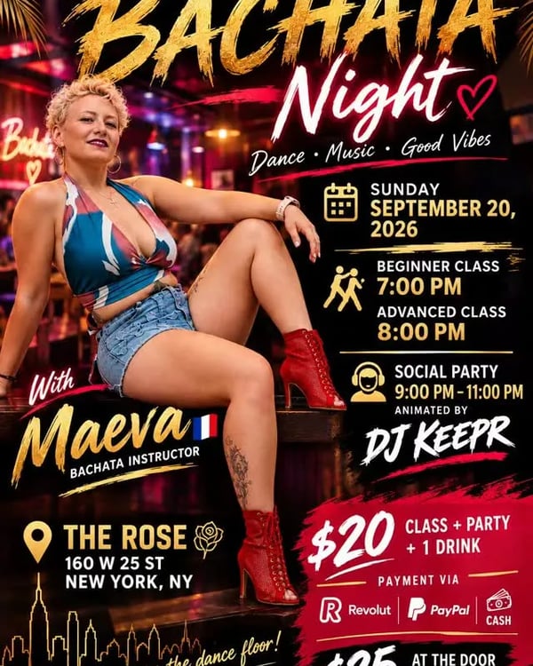 Bachata Night - Event poster