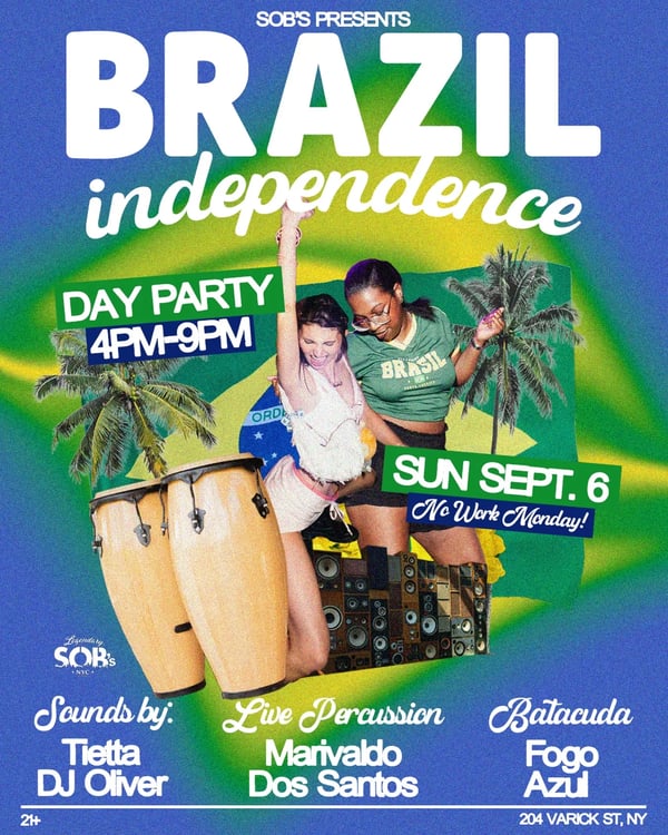 BRAZIL independence DAY PARTY - Poster del evento